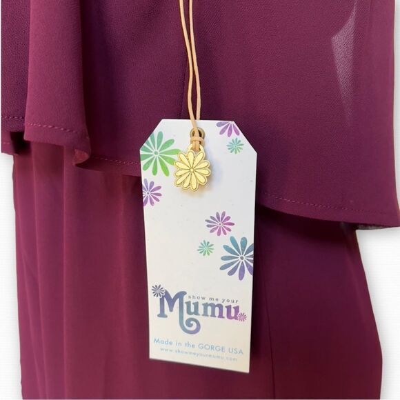 Show Me Your MuMu Caitlin Ruffle Maxi Bridesmaid Dress Size Small - Picture 5 of 7